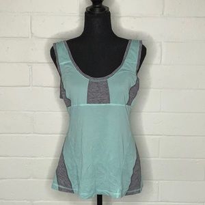 Lululemon tank, mint and gray, size 10